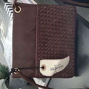 NWT Margot New York brown leather cross body.